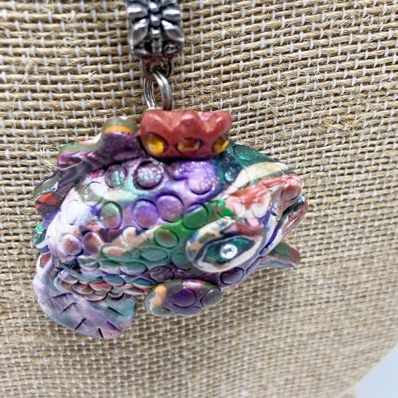 Colorful Handmade Artisan Fish Pendant - Picture 7 of 8